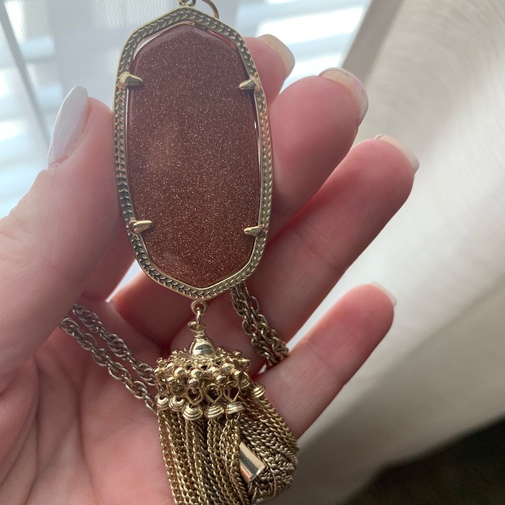 Kendra Scott “goldstone glass” Rayne Necklace